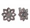 BG earring oval 733-07 - Metal: Silver 925 - rhodium, Stone: Garnet
