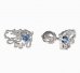 BeKid, Gold kids earrings -1188 - Switching on: Screw, Metal: White gold 585, Stone: Light blue cubic zircon