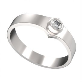 BG zlatý zásnubní prsten 947/550 Bílé zlato - 585 Diamant