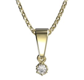 BG zlatý přívěšek 1292 Žluté zlato - 585 Diamant