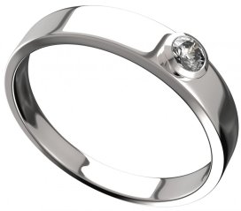 BG zlatý diamantový snubní prsten F/551m Bílé zlato - 585 Diamant lab-grown