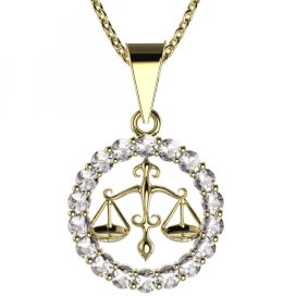 BeKid dětský zlatý přívěsek 044 váhy Žluté zlato - 585 Diamant