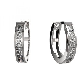 BeKid Kroužek dětské zlaté náušnice 1246 Bílé zlato - 585 Bílý kubický zirkon