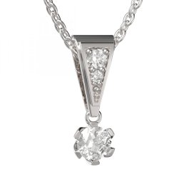 BG zlatý přívěšek 870 Bílé zlato - 585 Diamant