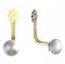 BeKid Gold earrings components A6 - Metal: White gold 585, Stone: White pearl