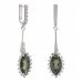 BG earring oval 513-B94 - Metal: Silver 925 - rhodium, Stone: Garnet