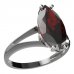 BG ring oval stone 481-V - Metal: Silver 925 - rhodium, Stone: Garnet