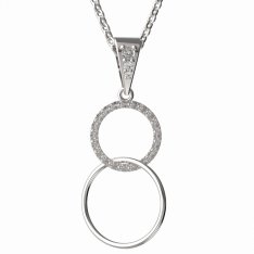 BG zlatý přívěšek kruh  1163 Bílé zlato - 585 Diamant