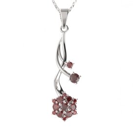 BG přívěs kruhového tvaru 539-P Stříbro 925 - rhodium Granát
