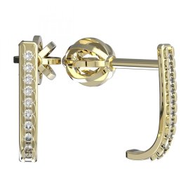 BG zlaté náušnice 89 Žluté zlato - 585 Diamant