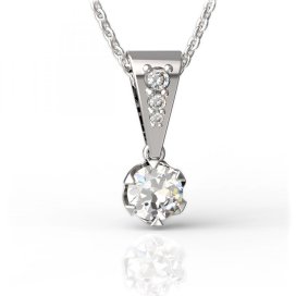 BG zlatý přívěšek 872 Bílé zlato - 585 Diamant