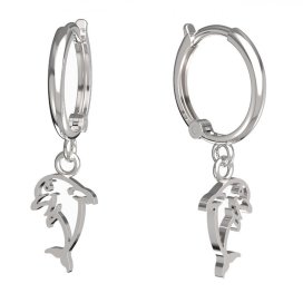 BeKid dětské náušnice delfínek 1183- Bílé zlato - 585