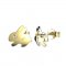 BeKid, Gold kids earrings -1285 - Switching on: Brizura 0-3 roky, Metal: Yellow gold 585, Stone: White cubic zircon
