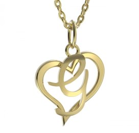 BG zlatý přívěsek písmenko G - 1416 Žluté zlato - 585