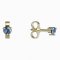 BeKid dětské náušnice 779 - Zapínání: Kruhy 15 mm, Kov: Bílé zlato 585, Kámen: Tmavě modrý kubický zirkon