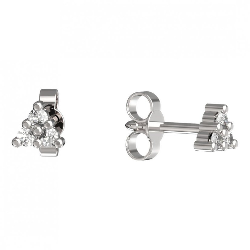 BeKid dětské náušnice 773 Bílé zlato - 585 Diamant