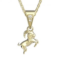 BG zlatý přívěšek Kozoroh 040 Žluté zlato - 585 Diamant
