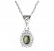 BG pendant oval 243-2 - Metal: Silver 925 - rhodium, Stone: Garnet