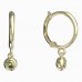 BeKid, Gold kids earrings -101 - Switching on: Circles 12 mm, Metal: Yellow gold 585, Stone: Green cubic zircon