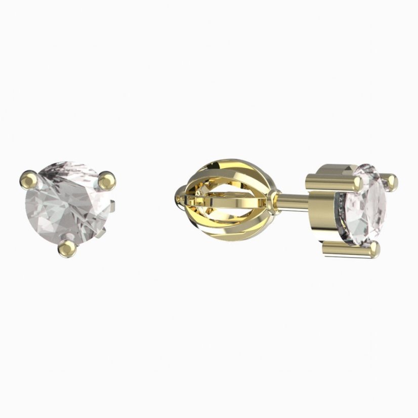 BeKid dětské náušnice 783 Žluté zlato - 585 Diamant