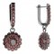 BG circular earring 463-94 - Metal: Silver 925 - rhodium, Stone: Garnet