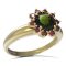 BG prsten s kulatým kamenem 511-I - Kov: Stříbro 925 - ruthenium, Kámen: Granát