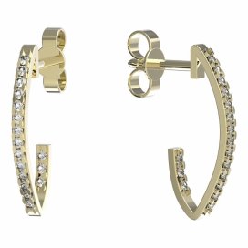 BG zlaté náušnice 1351 Žluté zlato - 585 Diamant