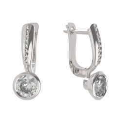 BG zlaté náušnice 557 Bílé zlato - 585 Diamant