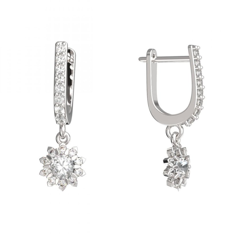 BeKid dětské náušnice 864 Bílé zlato - 585 Diamant
