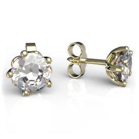 BG zlaté náušnice 875 Žluté zlato - 585 Diamant