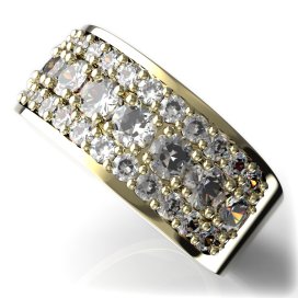 BG zlatý prstýnek 268 Žluté zlato - 585 Diamant