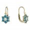 BeKid, Gold kids earrings -109 - Switching on: English, Metal: Yellow gold 585, Stone: Green cubic zircon