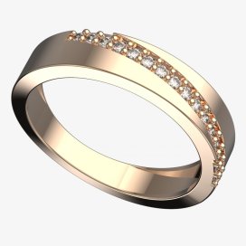 BG zlatý snubní prsten SN20 Dámský Růžové zlato 585 (30-90dní)