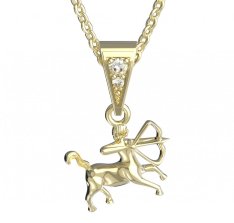 BG zlatý přívěšek Střelec 040 Žluté zlato - 585 Diamant