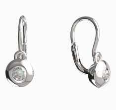 BeKid dětské náušnice 737 Bílé zlato - 585 Diamant
