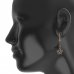 BG earring star 521-B94 - Metal: Silver 925 - rhodium, Stone: Garnet