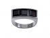 BG garnet ring 704 - Metal: Silver 925 - rhodium, Stone: Garnet
