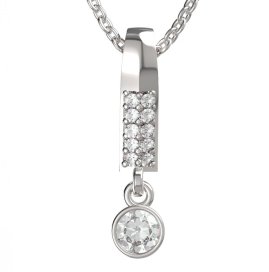 BG zlatý přívěšek 722 Bílé zlato - 585 Diamant