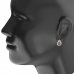 BG earring circular  991-R7 - Metal: Silver 925 - ruthenium, Stone: Garnet