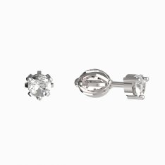 BG zlaté náušnice 781 Bílé zlato - 585 Diamant