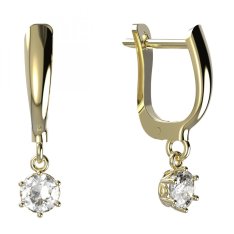 BG zlaté náušnice 1294 Žluté zlato - 585 Diamant