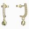BeKid, Gold kids earrings -101 - Switching on: Circles 12 mm, Metal: White gold 585, Stone: Green cubic zircon