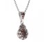 BG přívěs kulatý 991-2 Stříbro 925 - rhodium Vltavín a  kubický zirkon