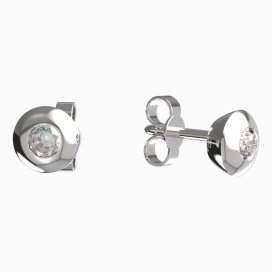 BeKid dětské náušnice 737 Bílé zlato - 585 Diamant