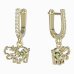BeKid, Gold kids earrings -1188 - Switching on: English, Metal: Yellow gold 585, Stone: Green cubic zircon
