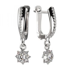 BG zlaté náušnice 886 Bílé zlato - 585 Diamant