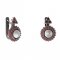 BG náušnice s přírodní perlou 540-87 - Kov: Stříbro 925 - rhodium, Kámen: Granát a perla