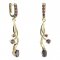 BG earring oval 477-P93 - Metal: Silver 925 - rhodium, Stone: Garnet