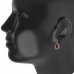 BG earring oval 516-87 - Metal: Silver 925 - rhodium, Stone: Garnet