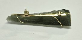 BG brož s přírodním kamenem-Vltavín 005